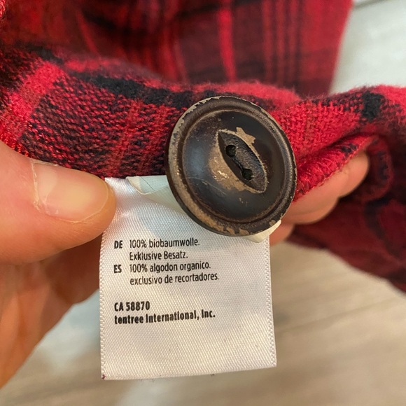 tentree plaid flannel cardigan - size XS - Picture 4 of 5